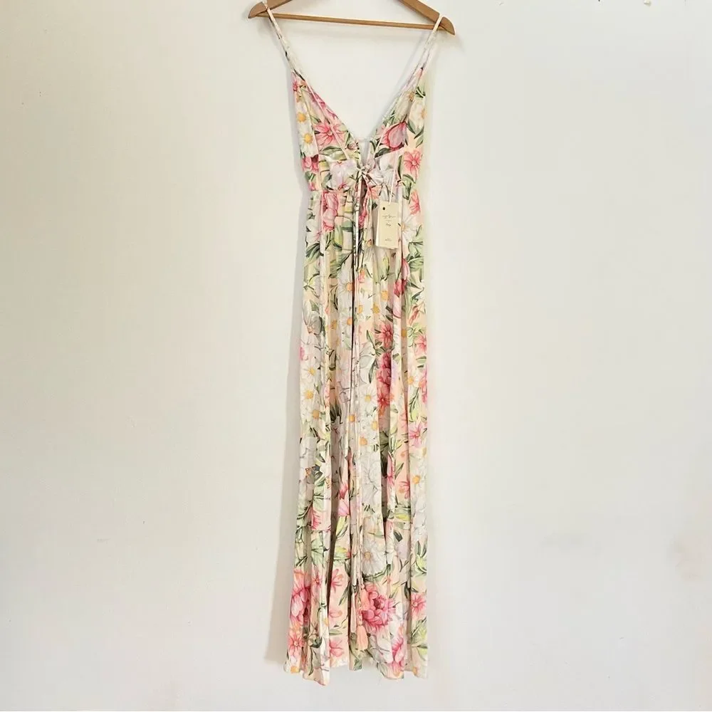 NWT Maaji Summer Long Deep V Dress Size 6-8 - Picture 5 of 8